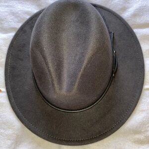Women's Wide Brim Felt Hat - Dark Gray